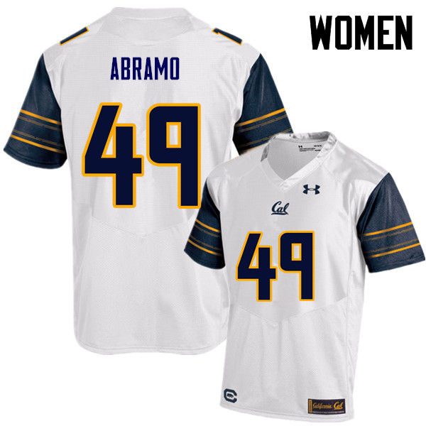 Women #49 Matt Abramo Cal Bears (California Golden Bears College) Football Jerseys Sale-White